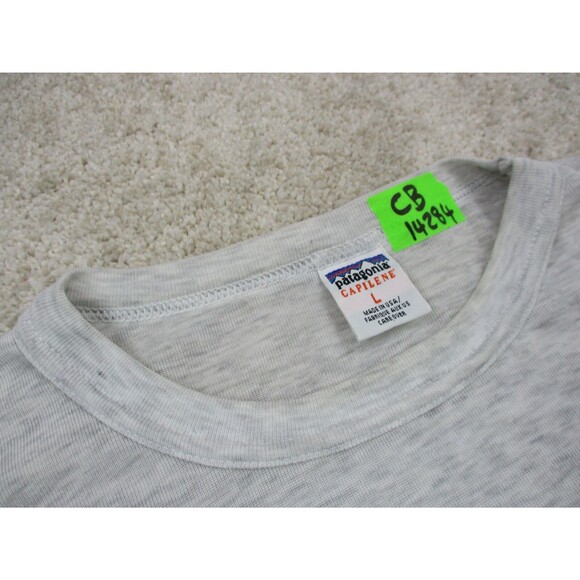 VINTAGE Patagonia Shirt Adult Large Gray Capilene Lightweight Outdoor Men USA * - Picture 3 of 9